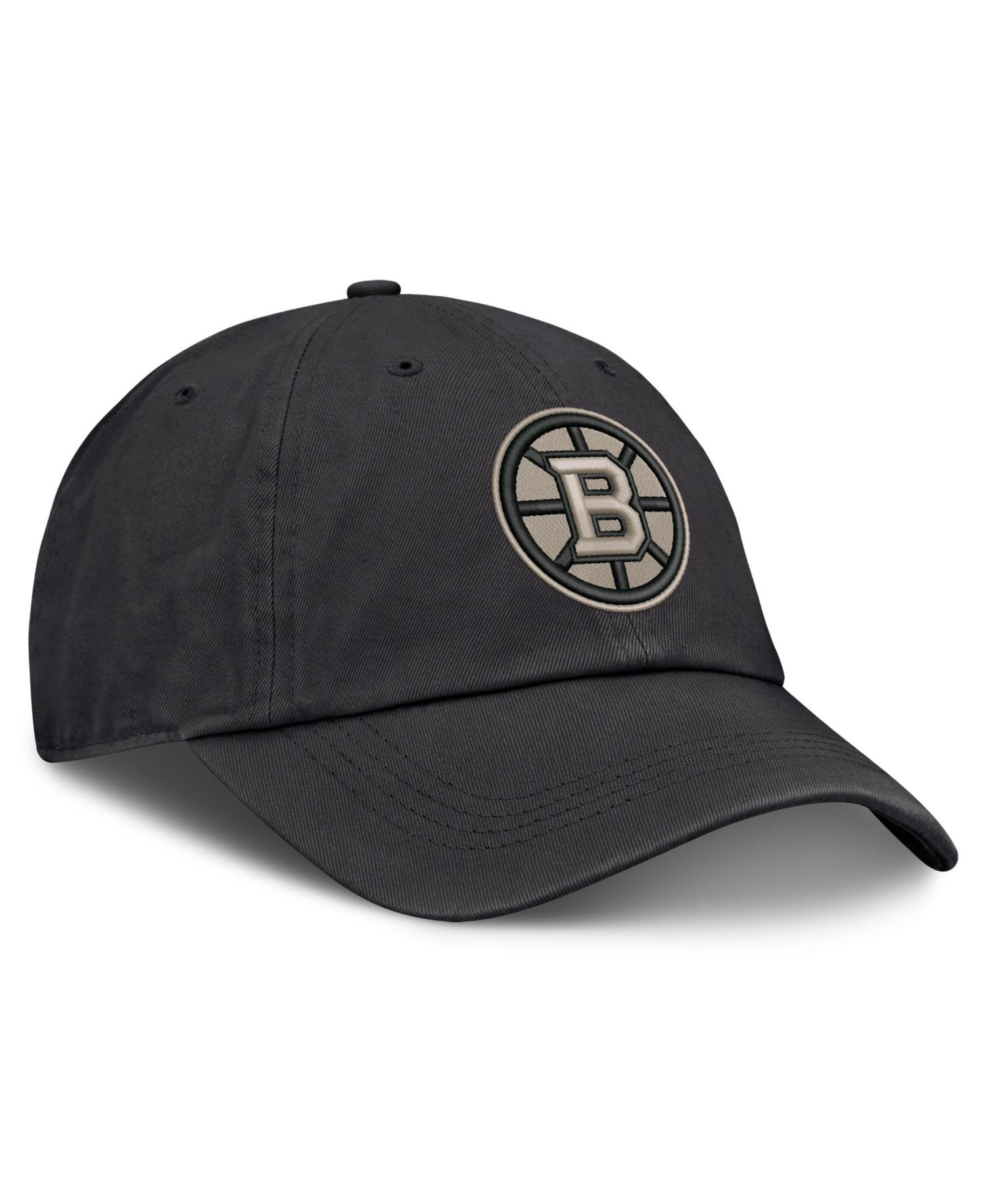 Men's Charcoal Boston Bruins Road Phantom Washed Adjustable Hat