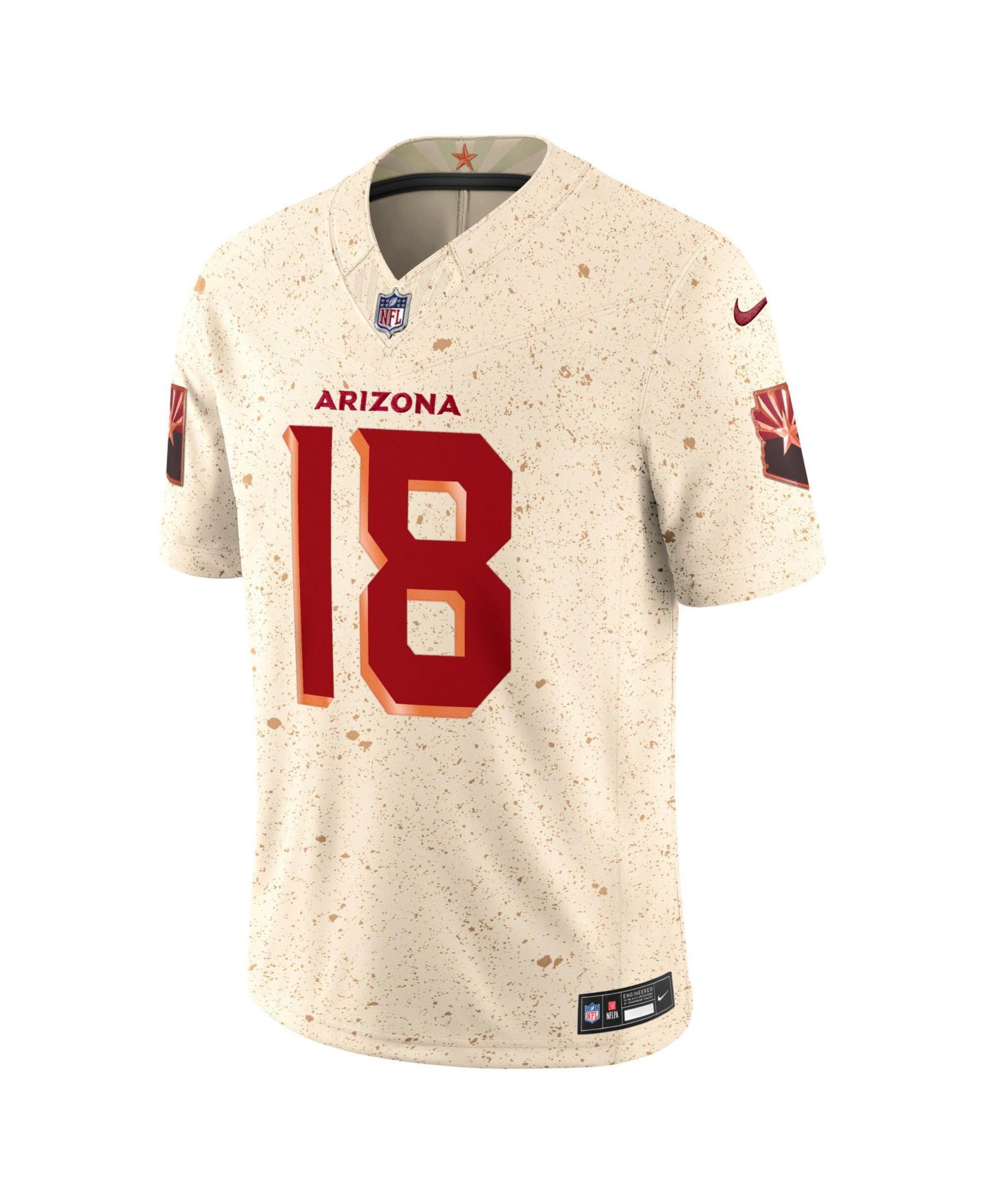 Мужской топ Nike Marvin Harrison Jr. Natural Arizona Cardinals 2025 Rivalries Collection Stitched Limited Jersey — фото 5