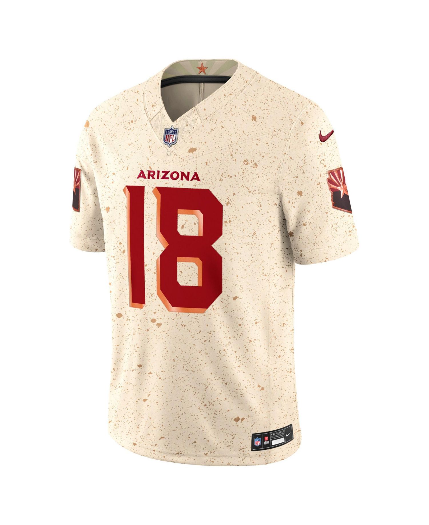 Men's Marvin Harrison Jr. Natural Arizona Cardinals 2025 Rivalries Collection Stitched Limited Jersey