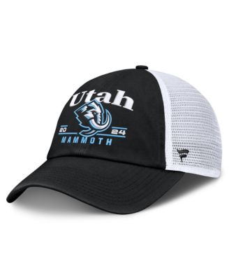 Men's Black Utah Mammoth Fundamental Underline Trucker Adjustable Hat