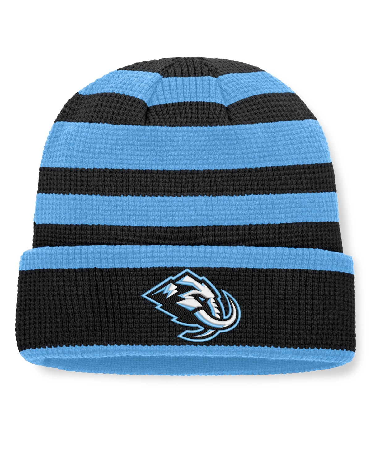 Men's Fanatics Black/Light Blue Utah Mammoth Fundamental Steady Cuffed Knit Hat