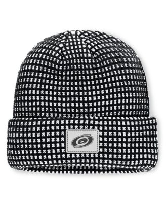 Men's Black Carolina Hurricanes Fundamental Scheme Ribbed Cuffed Knit Hat