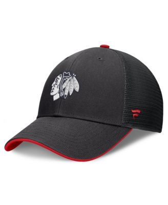 Men's Black Chicago Blackhawks Fundamental Limits Trucker Adjustable Hat