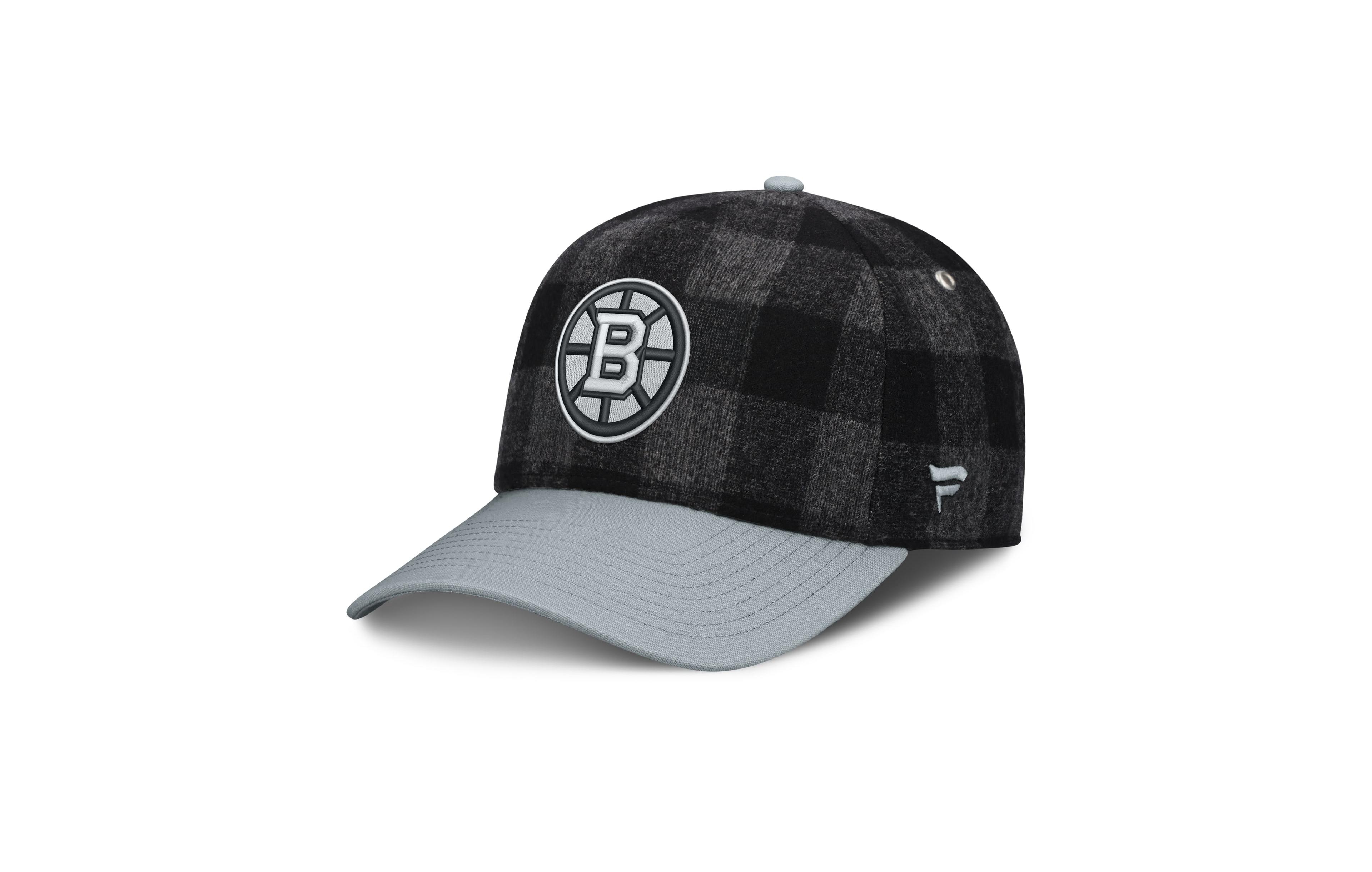Fanatics Men's Boston Bruins Huntsman Plaid A-Frame Adjustable Hat