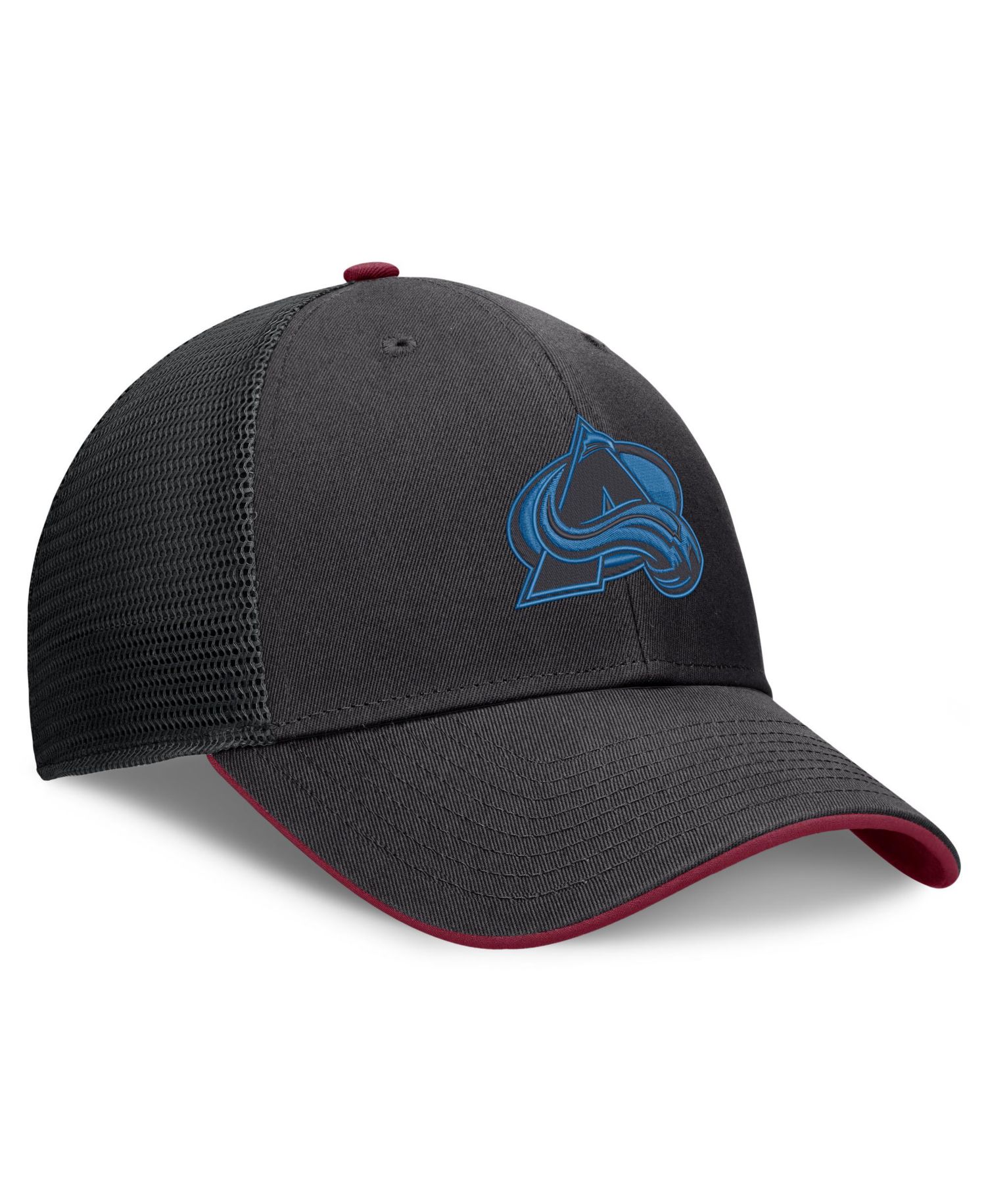 Men's Black Colorado Avalanche Fundamental Limits Trucker Adjustable Hat
