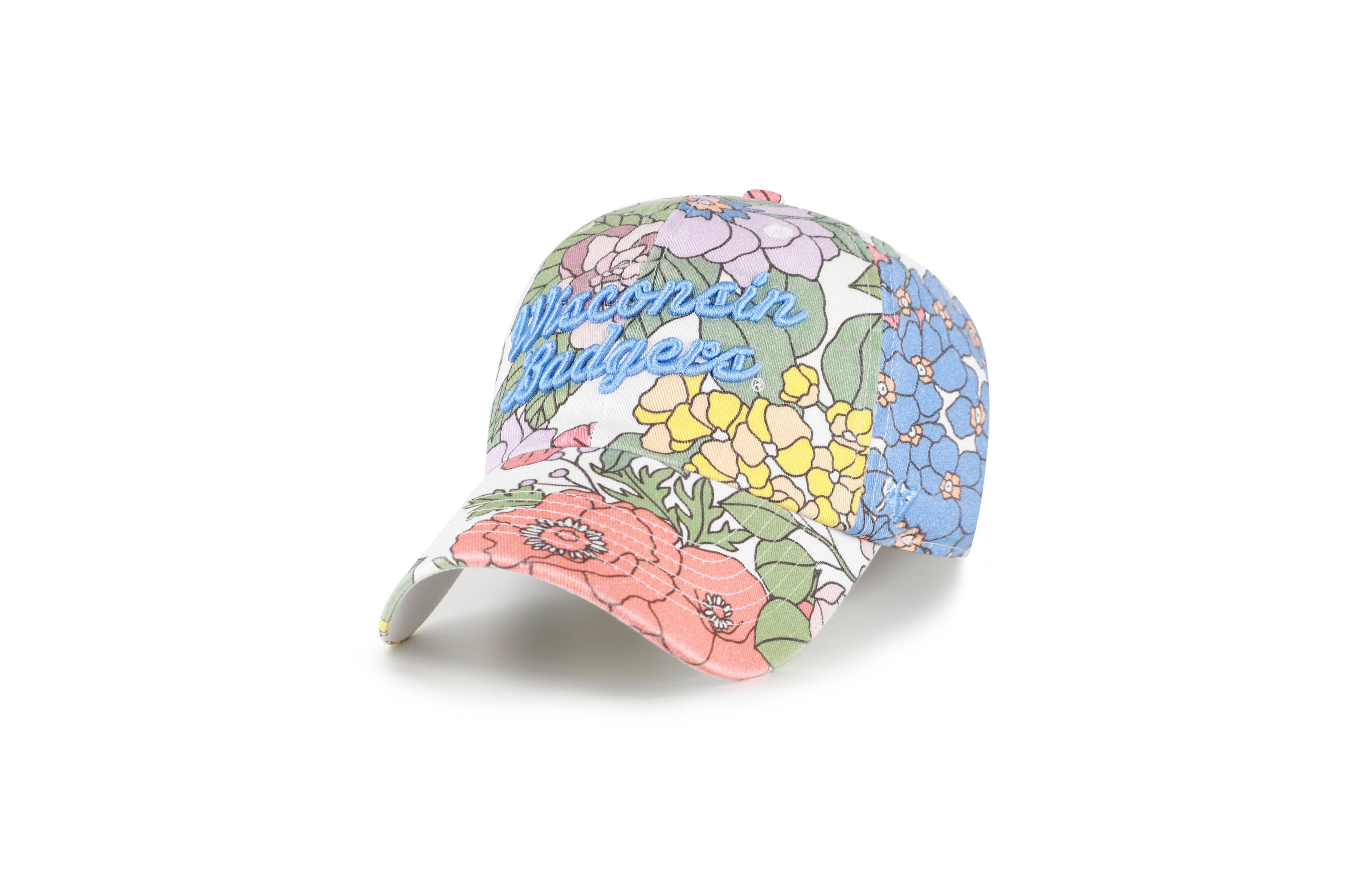 '47 Brand Wisconsin Badgers Floral-Print Low-Crown Baseball Cap