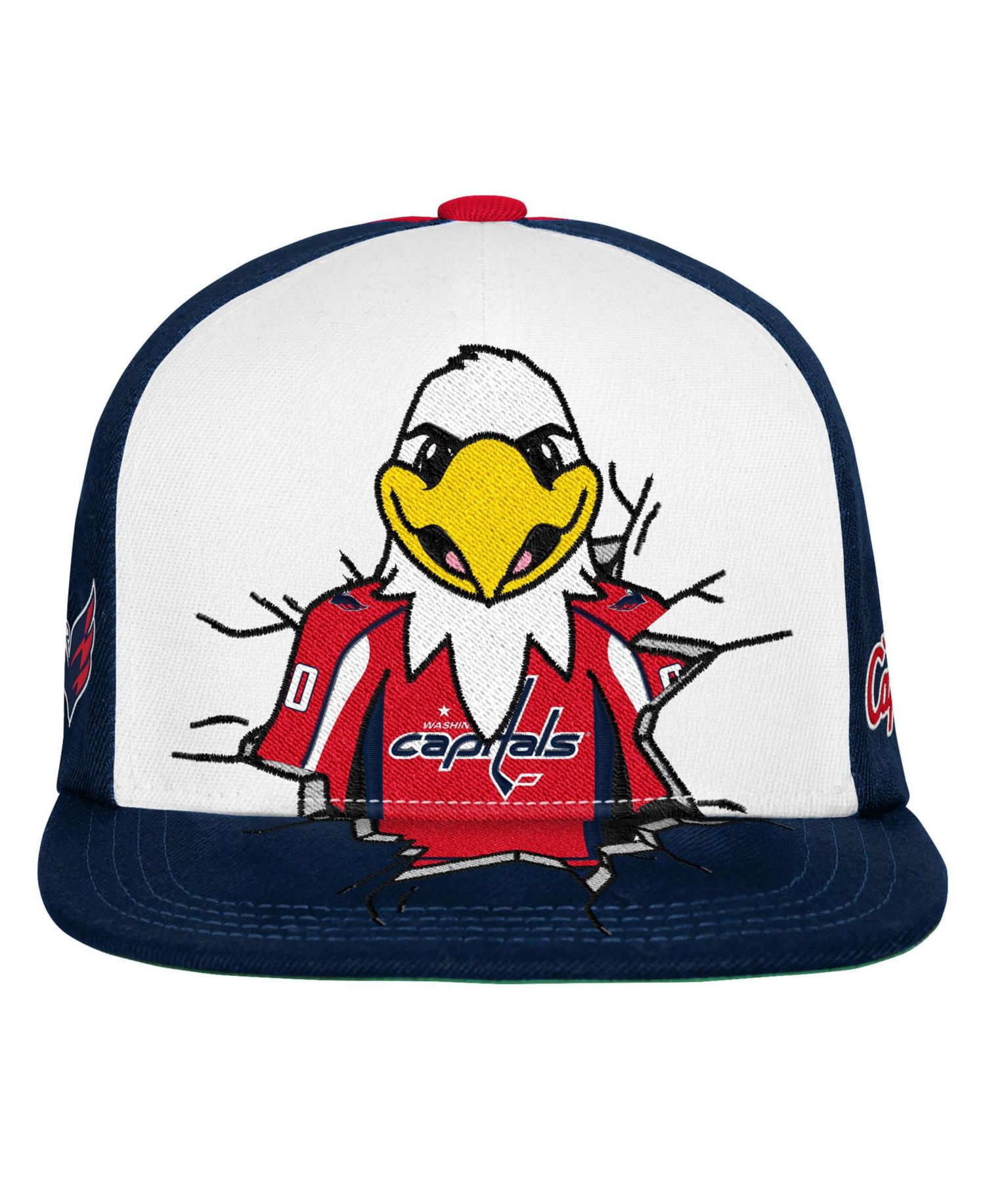 Big Boys and Girls Navy Washington Capitals Mascot Snapback Hat