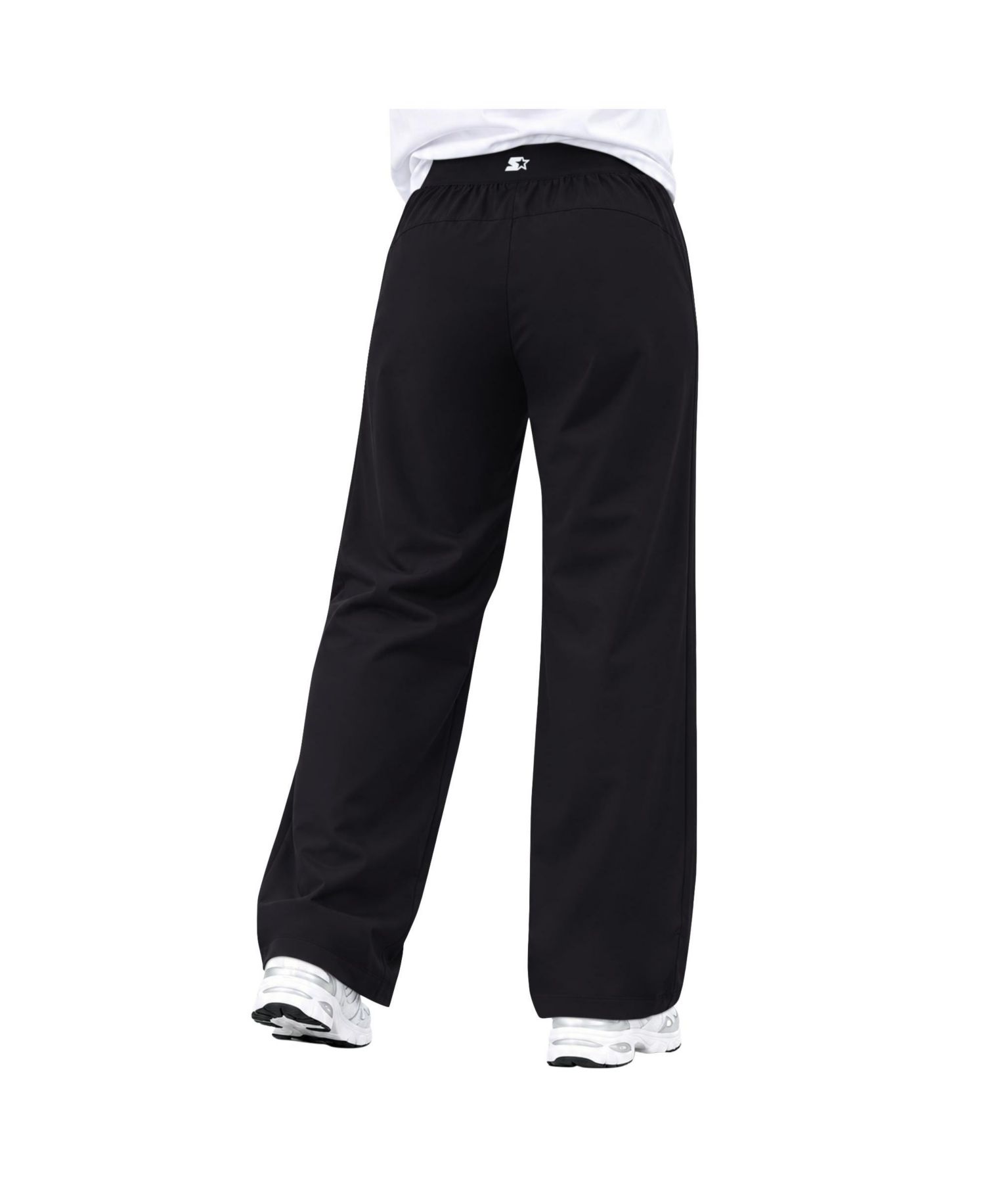 Women's Black Detroit Lions Athleisure Wide-Leg Trousers
