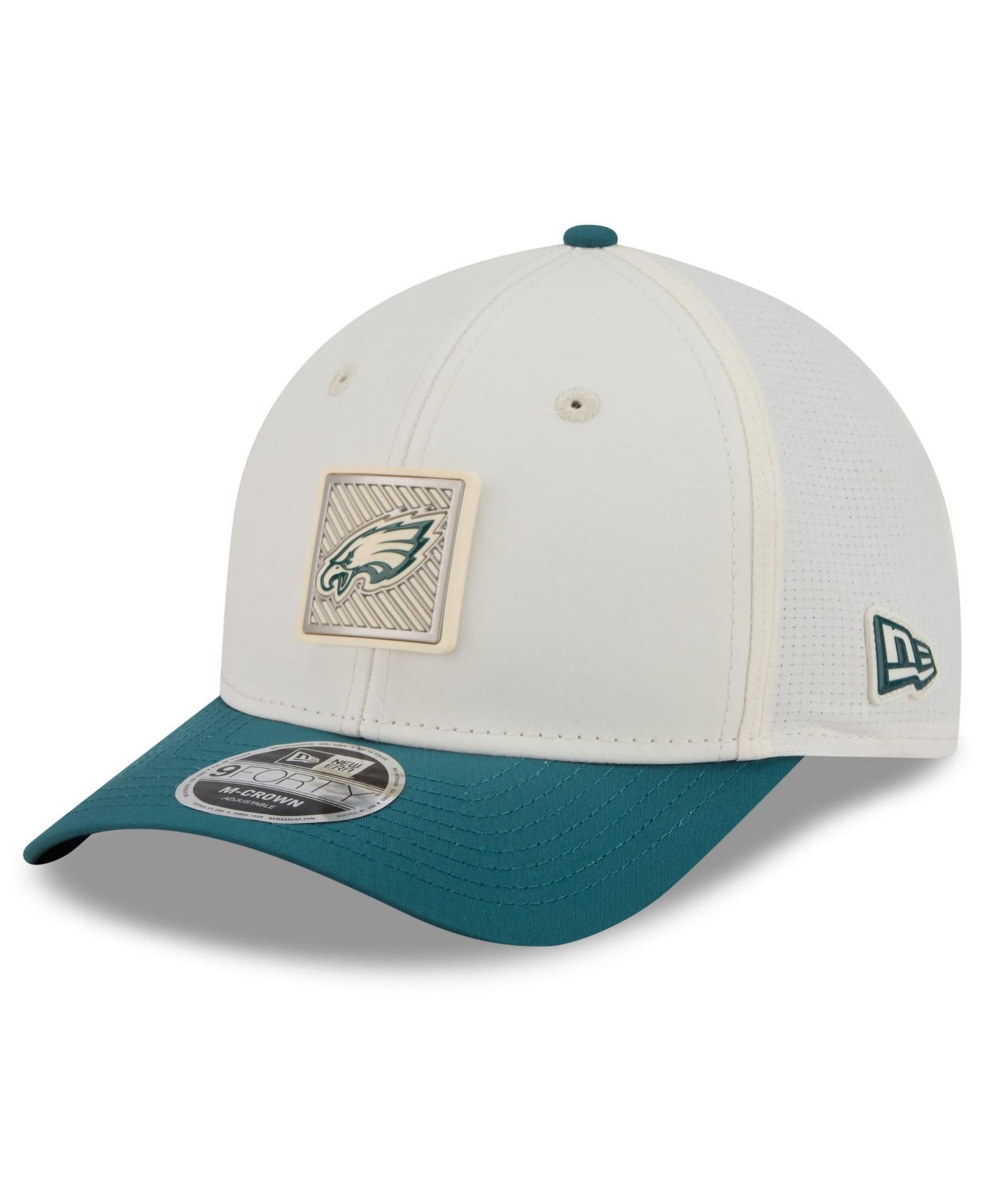 Big Boys and Girls Cream/Midnight Green Philadelphia Eagles 2026 Training Camp 9FORTY M-Crown Adjustable Hat