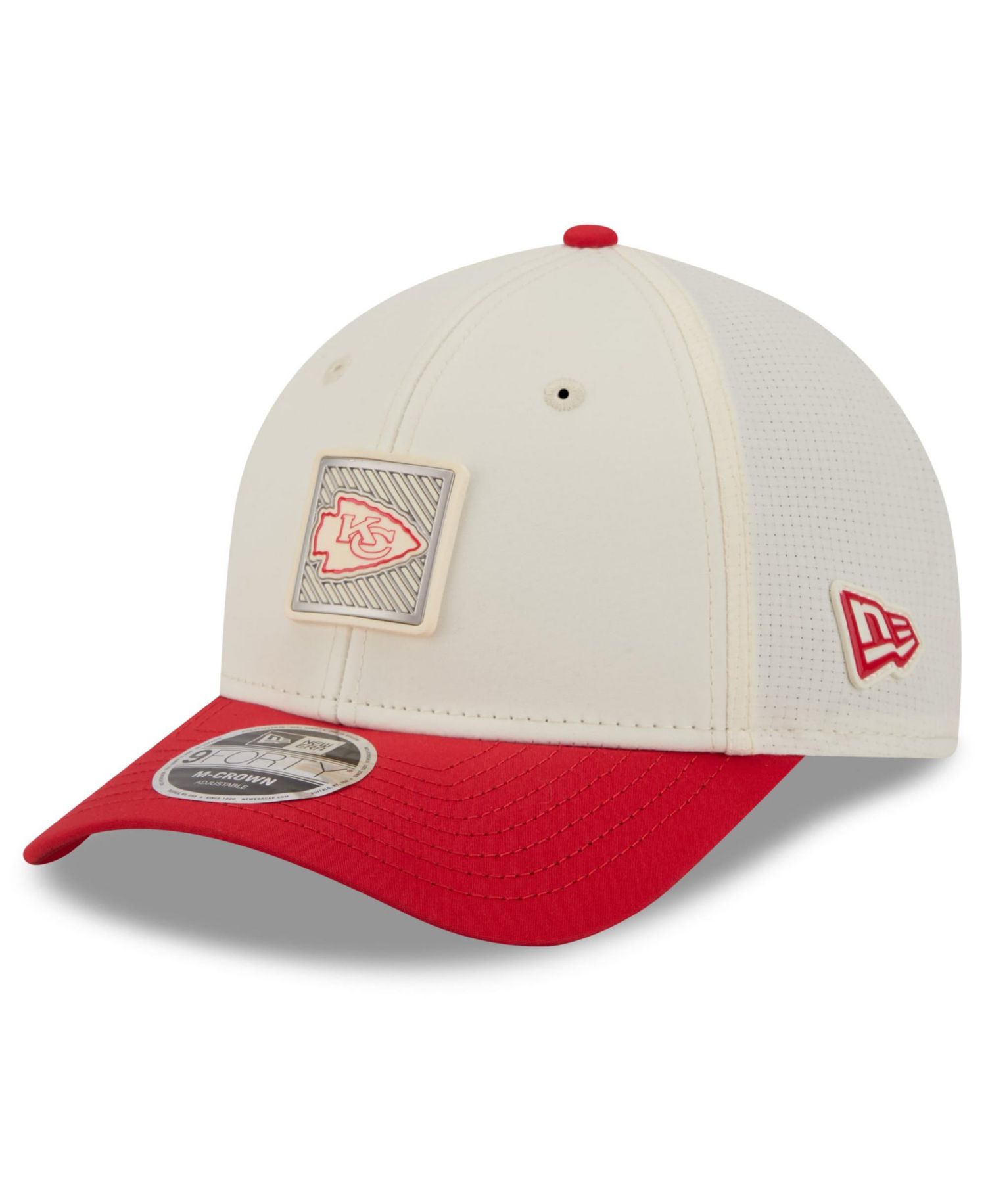 Big Boys and Girls Cream/Red Kansas City Chiefs 2026 Training Camp 9FORTY M-Crown Adjustable Hat