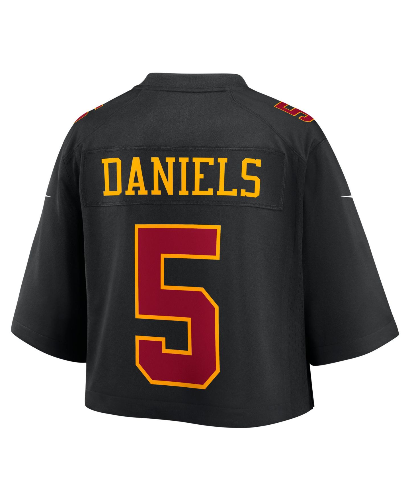 Женский топ Nike Jayden Daniels Black Washington Commanders Cropped Fashion Game Jersey — фото 3