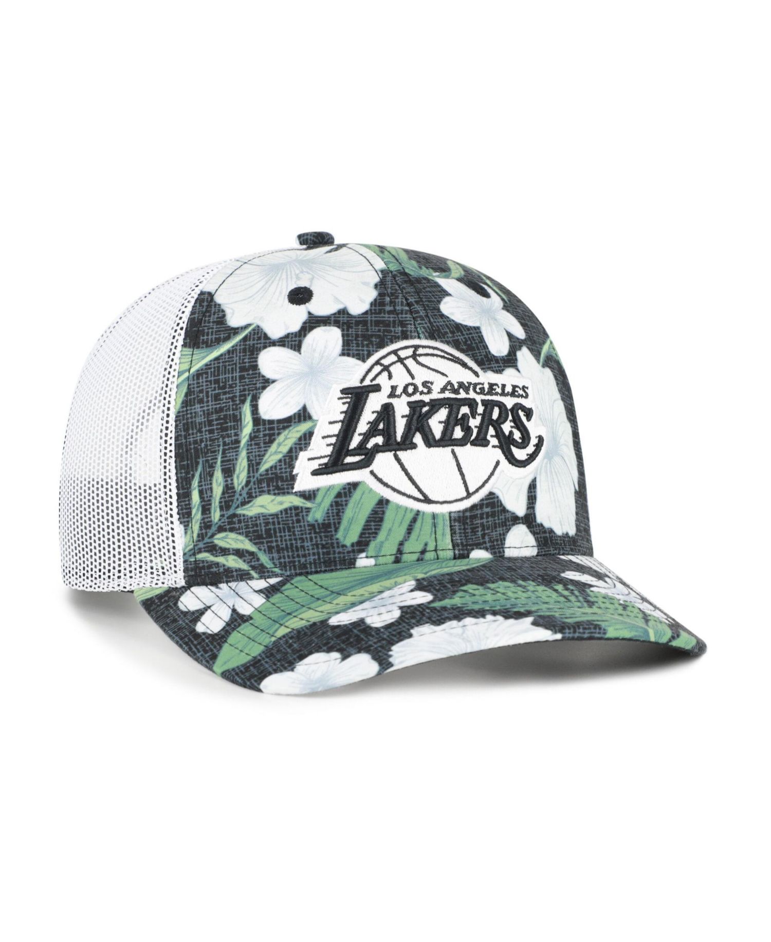 Men's '47 Black Los Angeles Lakers Beach Side Trucker Adjustable Hat