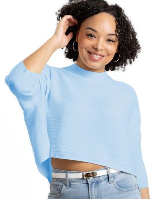 Women's Brooklyn Lightweight Textured Cropped Sweater