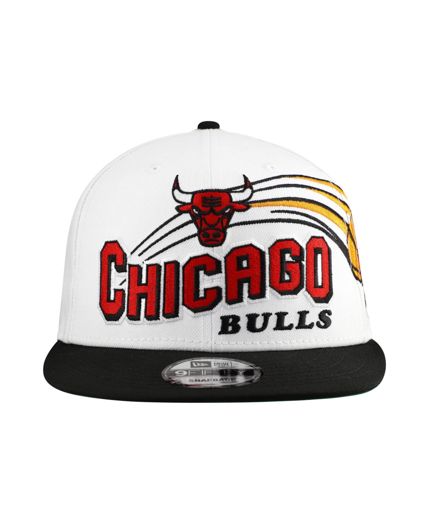 Men's White/Black Chicago Bulls Retro Swoop 9FIFTY Snapback Hat