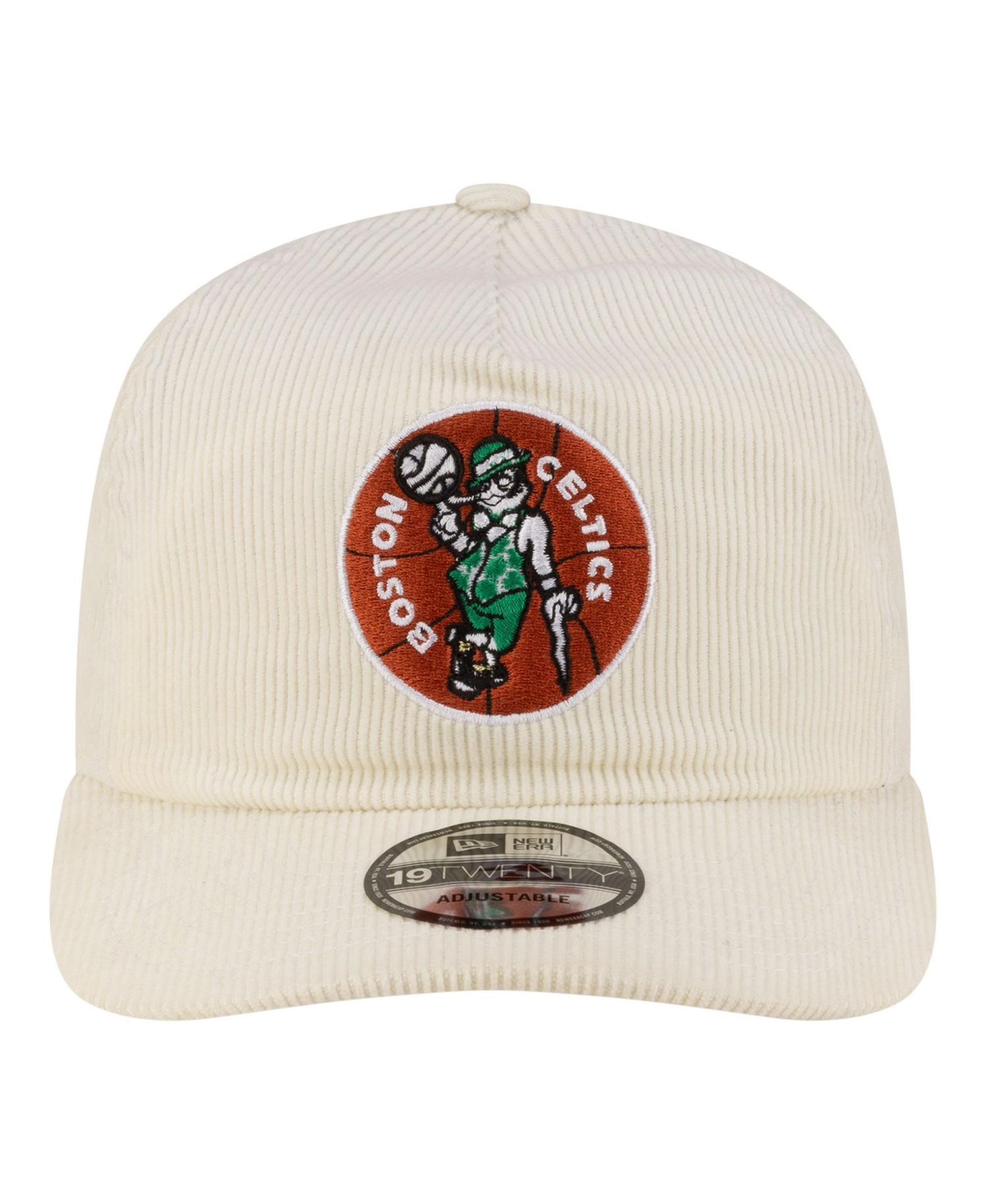 Men's White Boston Celtics 19TWENTY 80s Chrome Corduroy Adjustable Hat