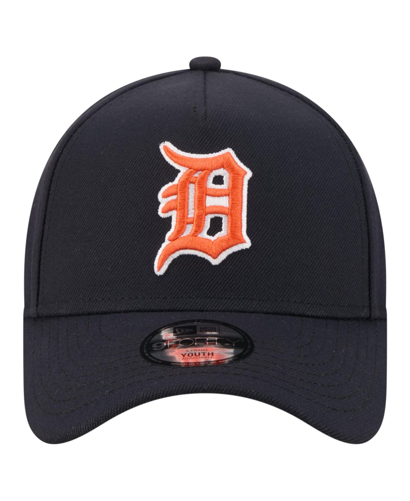 Детская кепка New Era Navy Detroit Tigers Cooperstown Logo 9FORTY A-Frame Adjustable Hat — фото 2