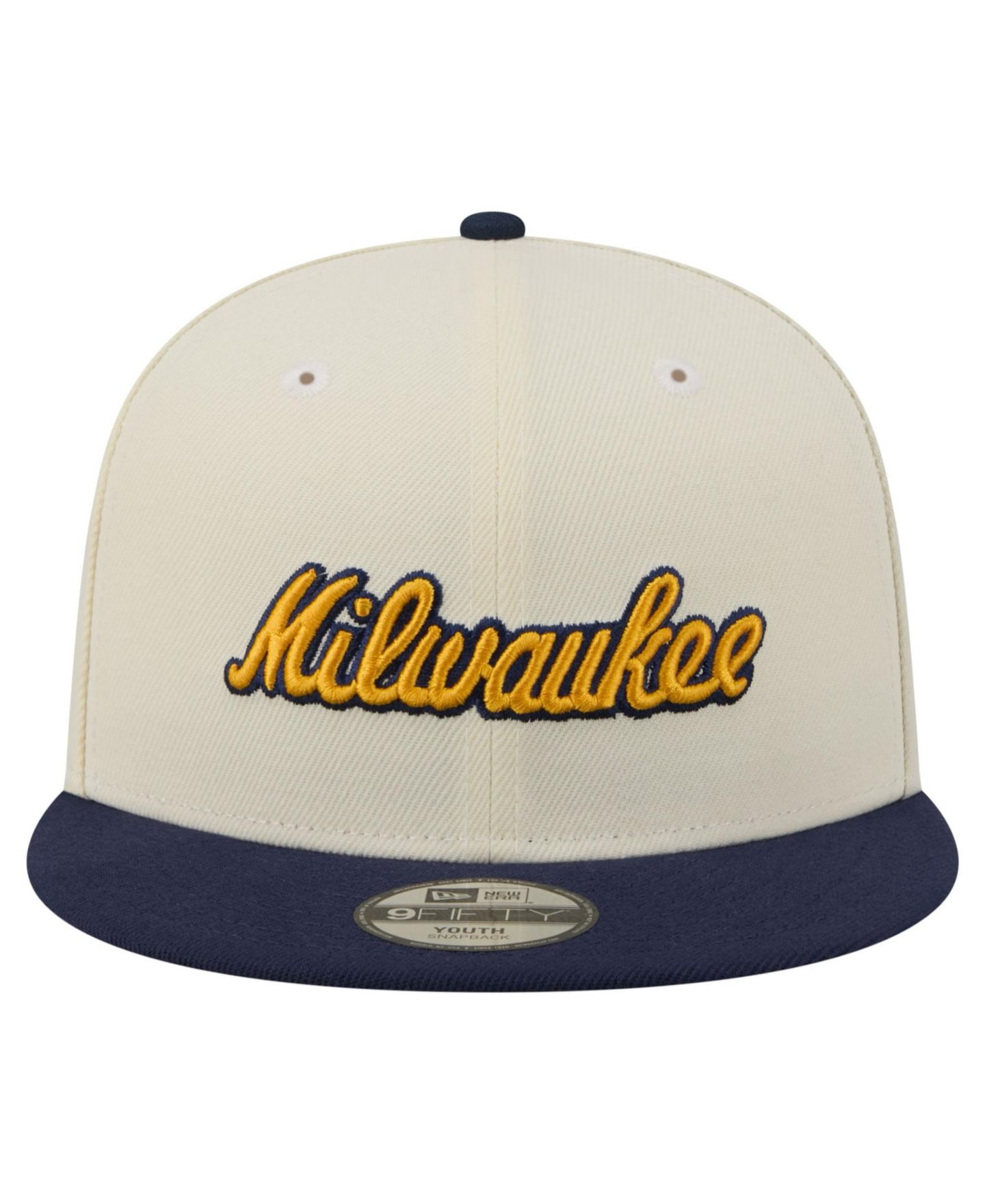 Детская кепка New Era White Milwaukee Brewers Two-Tone 9FIFTY Snapback Hat — фото 2