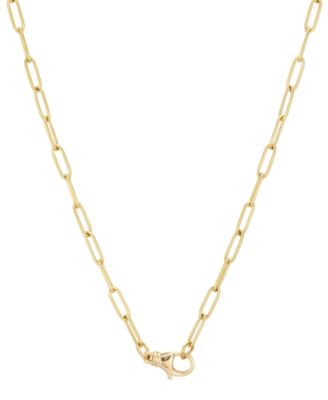 18k Yellow Gold-Plated Stainless Steel Paperclip Chain Necklace