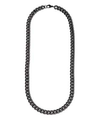 Men's Silver-Tone Curb Necklace