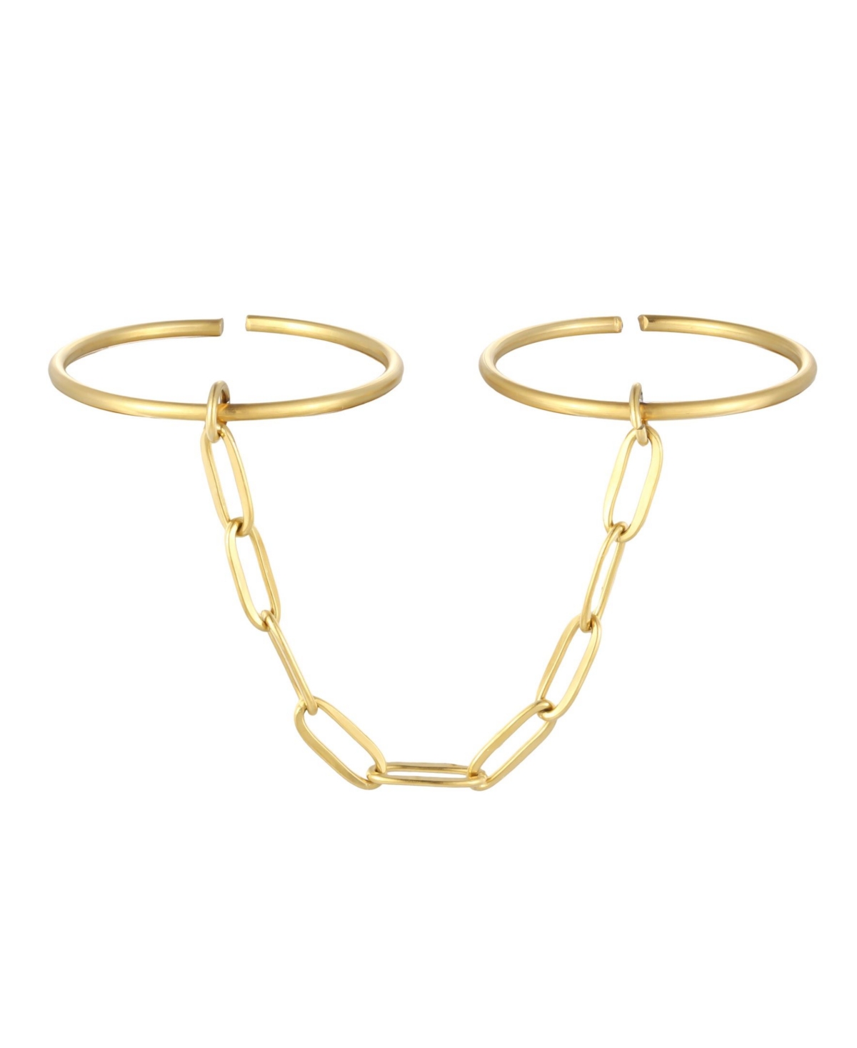 Adornia Women's Gold-Tone Connected Ring, 2-Piece Set