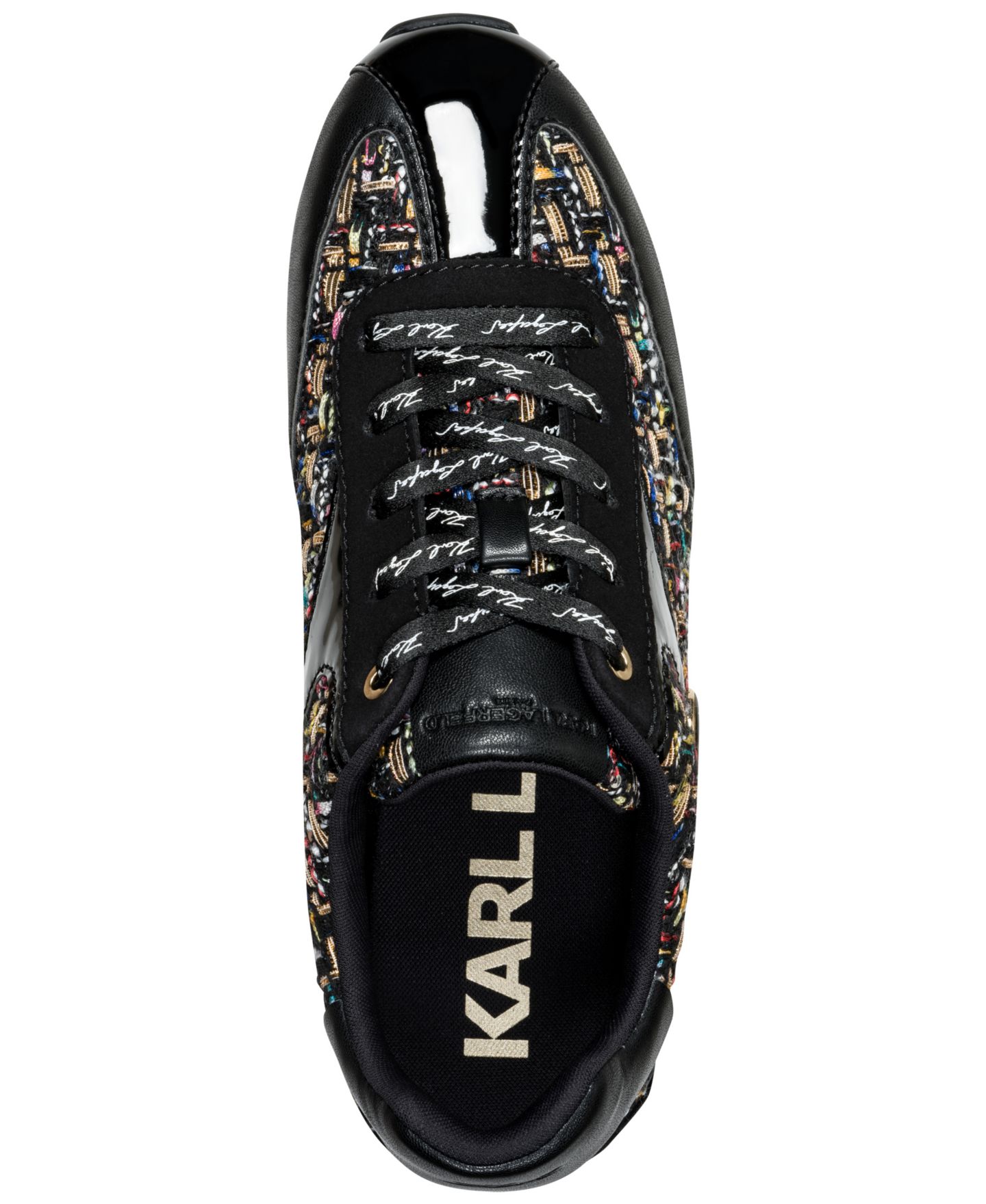 Женские кроссовки KARL LAGERFELD PARIS Arwen Metallic Logo Charm Dad, цвет: Разноцветный / Чёрный — фото 4