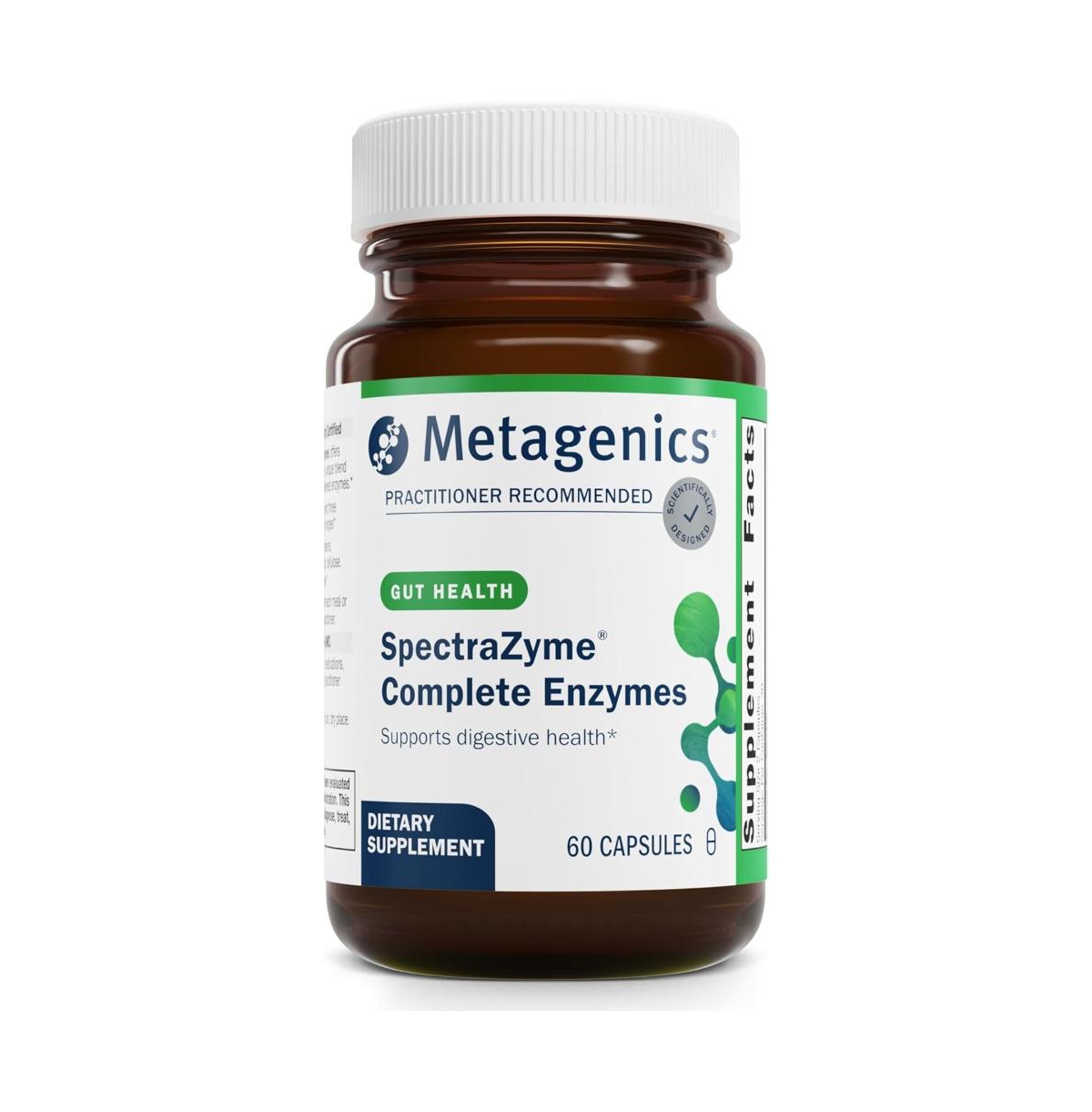 Metagenics SpectraZyme Enzyme Complex Digestive Enzymes for Protein, Fat and Carbohydrate Breakdown Supports Indigestion 60 Capsules