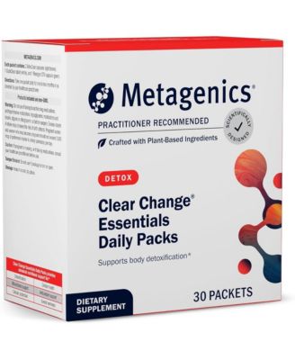 Clear Change Daily Essentials - Detox and Gut Health Support - With Fiber, Prebiotics, Antioxidants and B Vitamins - 30 Packets