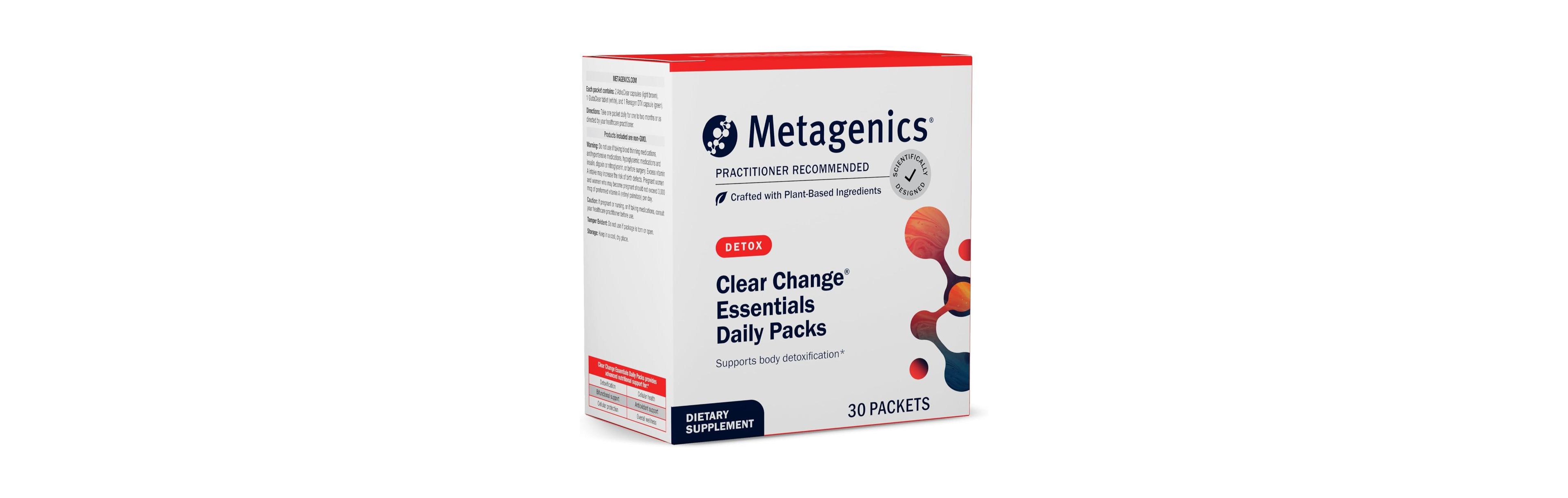 Metagenics Clear Change Daily Essentials - Detox and Gut Health Support - With Fiber, Prebiotics, Antioxidants and B Vitamins