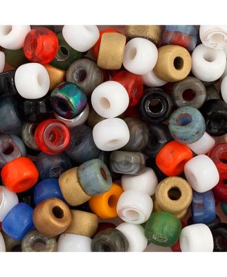   Assorted Opaque Mixed Mini Glass Crow Beads for DIY Jewelry Making