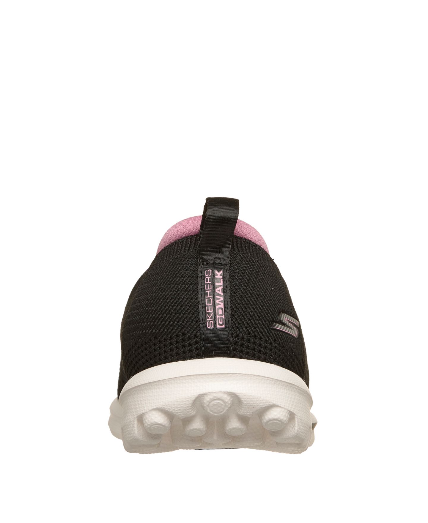 Женские кроссовки Skechers GO Walk Travel Kourt Walking Slip-On, цвет: Чёрный / Розовый — фото 4
