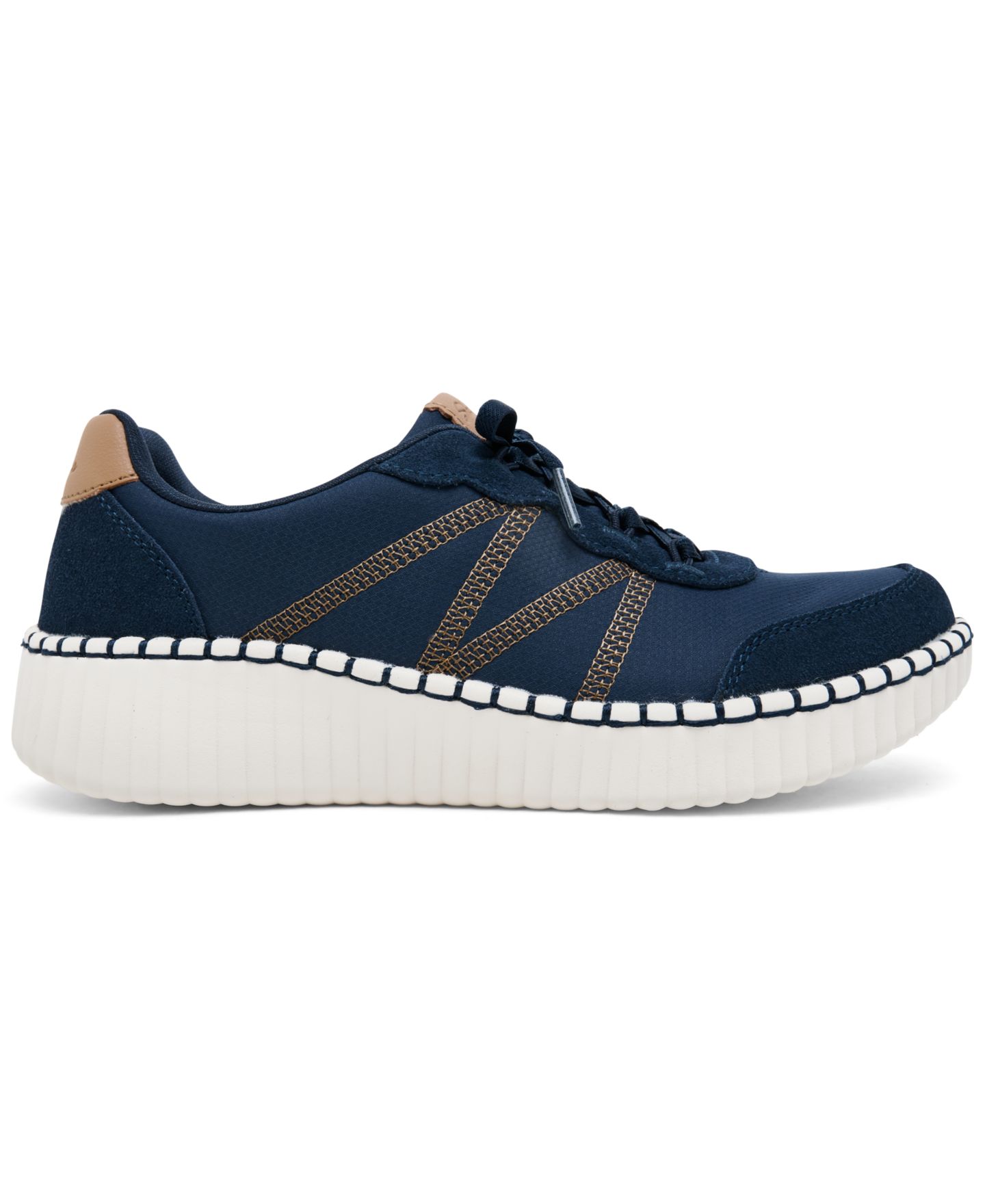 Женские кроссовки Skechers Wilshire Blvd - City Luxe No Tie Fit Memory Foam Fashion, цвет: Тёмно-синий — фото 2