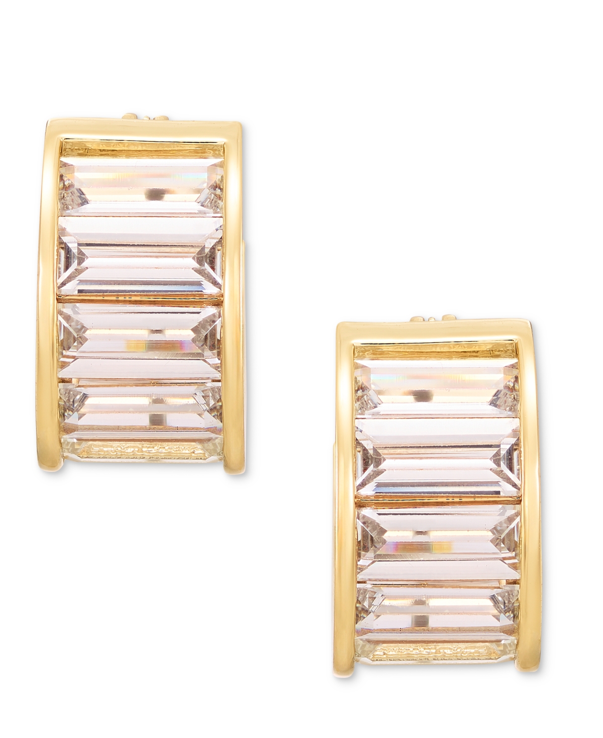 Lauren Ralph Cubic Zirconia Baguette Hoop Earrings