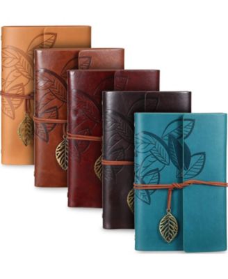 Refillable Leather Journal Notebook Blank Pages Retro Pendant Travel Work Gift