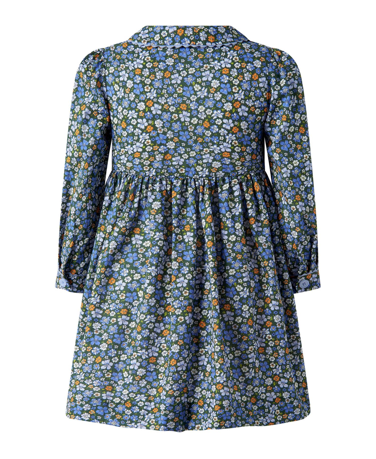 Toddler Girls' 2T-5T Meadow Floral Button-Front Long-Sleeve Fit & Flare Dress