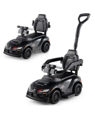 3-in-1 Kids Ride-On Excavator and Bulldozer with Engine Sound and Helmet, 55-lb Cap