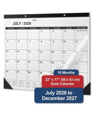 18 Month Large Desk Calendar Wall Desk Planner With Goal Section