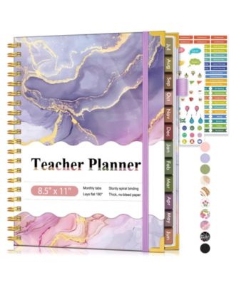 Teacher Planner Academic Weekly Monthly Calendar With Tabs Lesson Plan Book School Organizer
