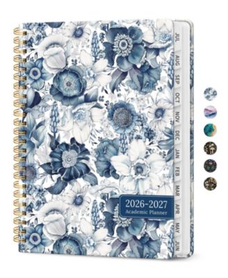 Academic Monthly Weekly Planner Hardcover Spiral Organizer for School Office Home
