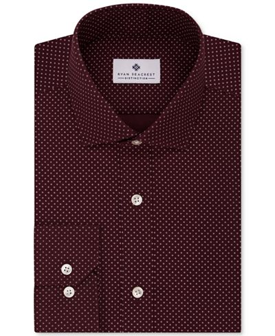 Ryan Seacrest Distinction Men's Slim-Fit Non-Iron Dot-Print Dress Shirt, Only at Macy's