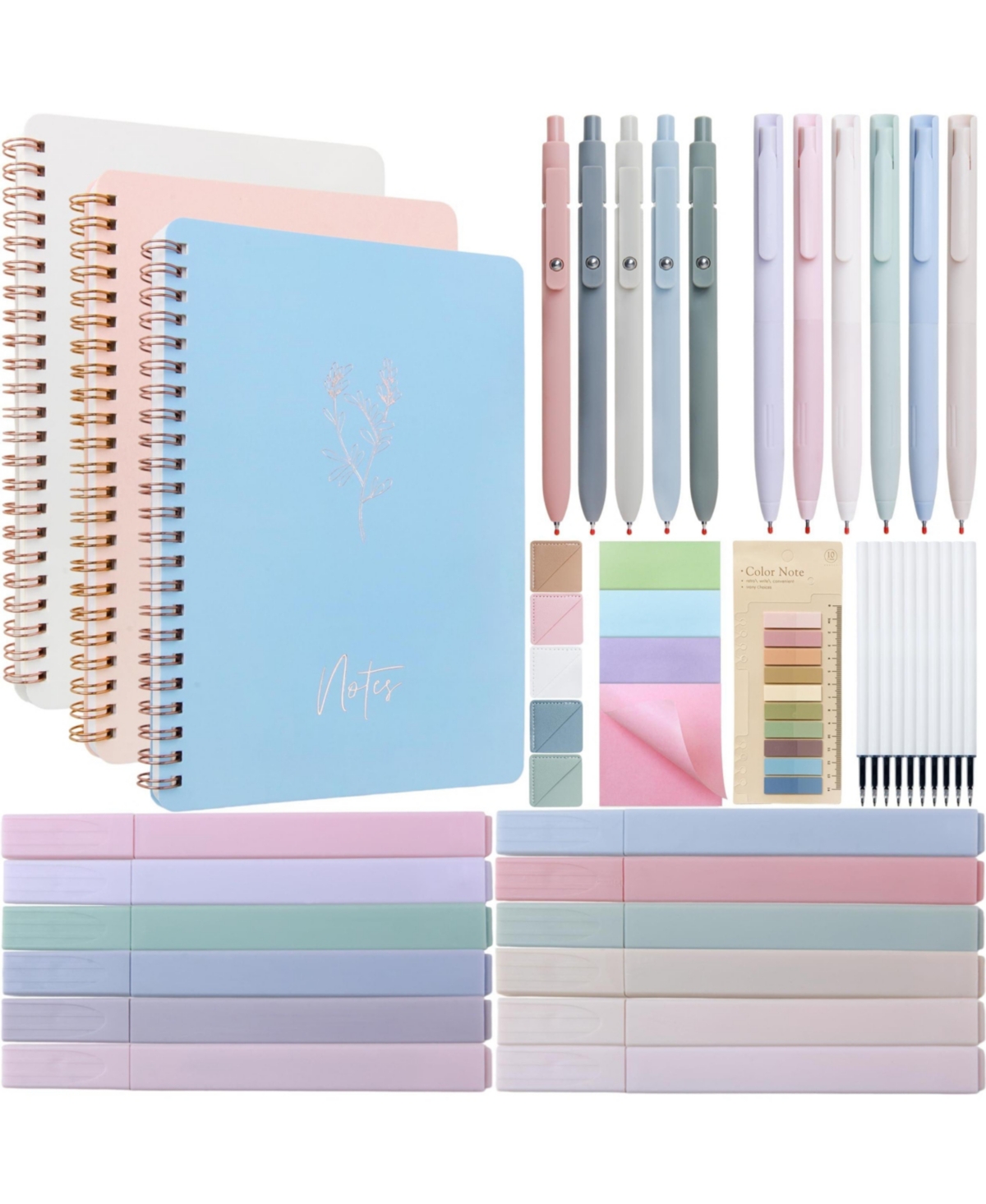 Danrong Spiral Notebook Stationery Set All In One Journal Supplies For Office School - Blue