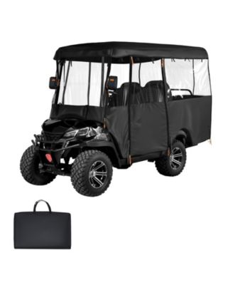 Full Enclosure Golf Cart Cover for 4 Passenger Carts with 600D Waterproof Fabric