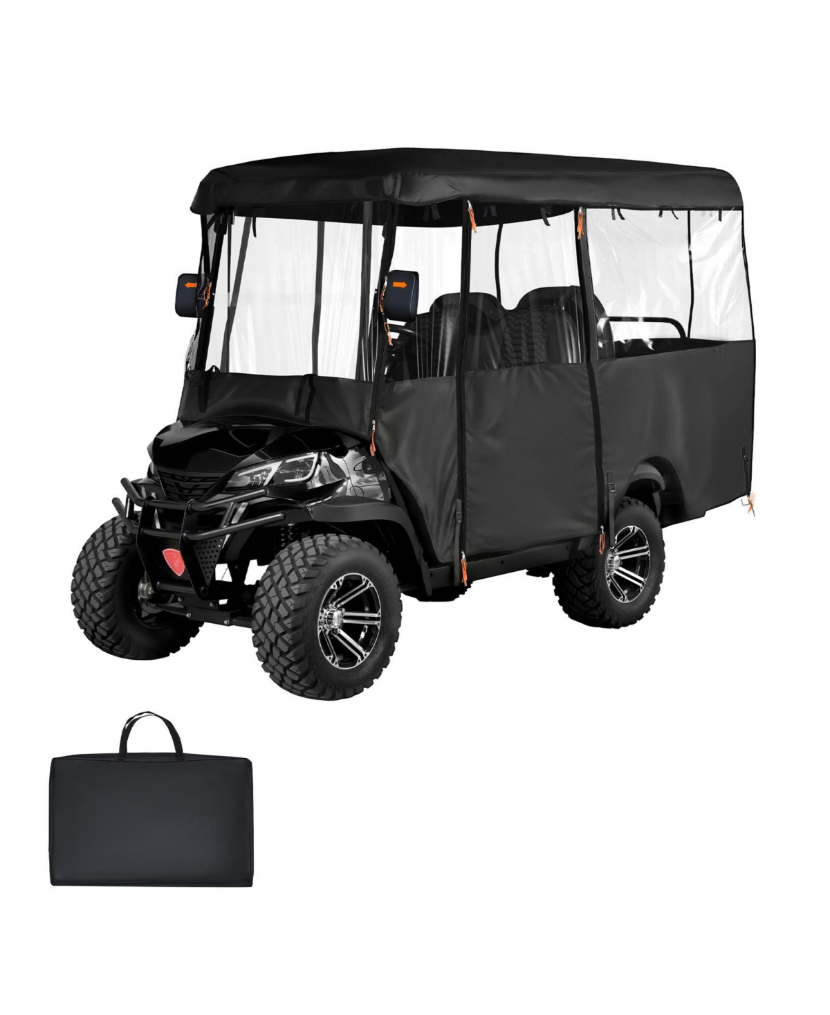 Sugift Full Enclosure Golf Cart Cover for 4 Passenger Carts with 600D Waterproof Fabric