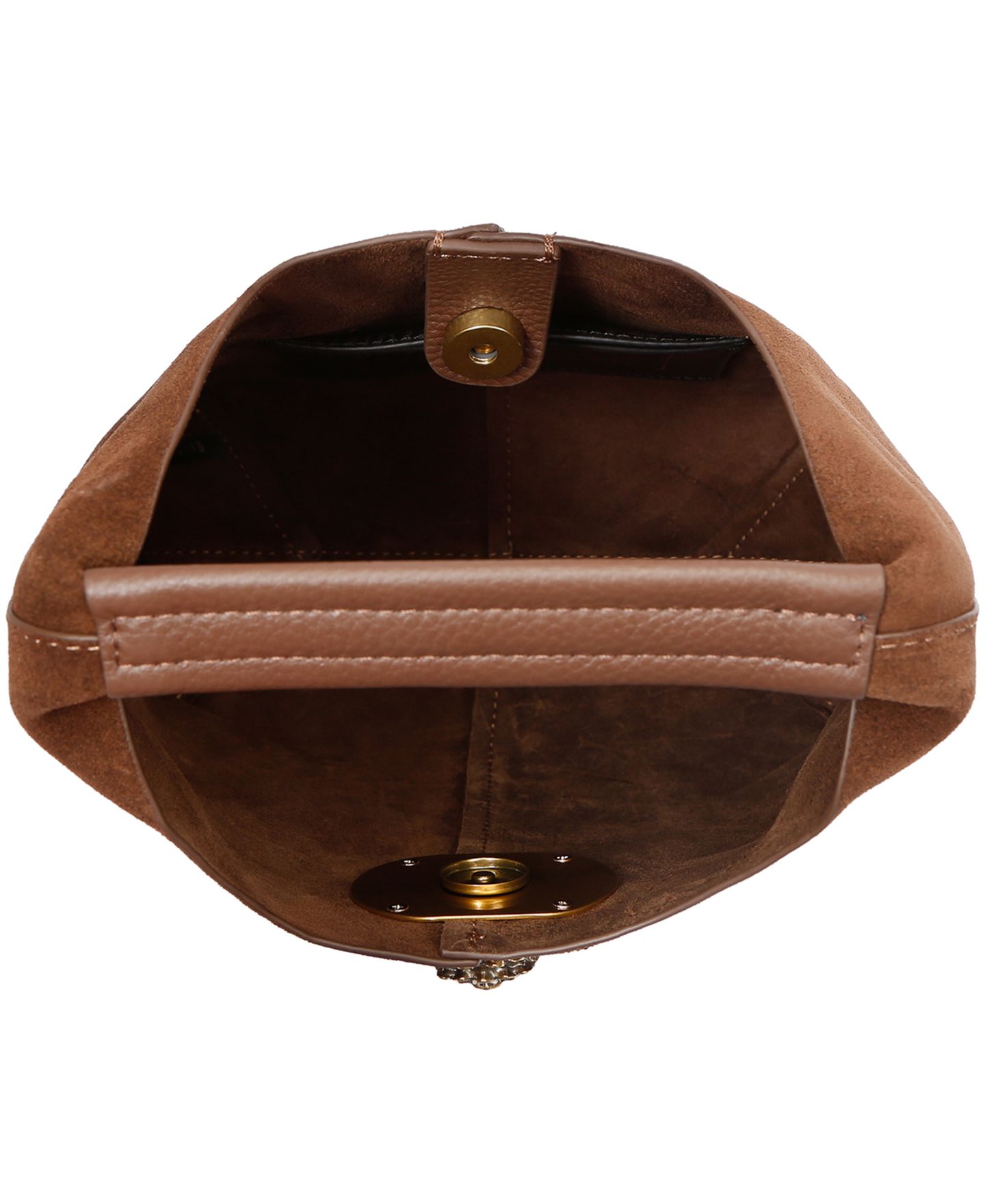 Женская сумка Kurt Geiger London Chelsea Small Suede Slouch Hobo, цвет: Тёмный коричневый — фото 4