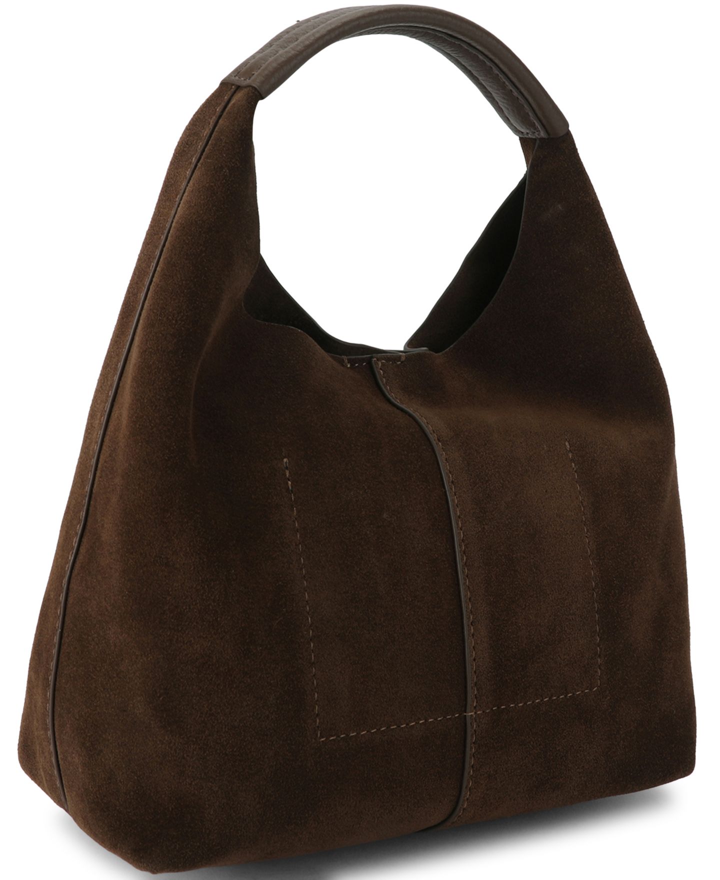 Женская сумка Kurt Geiger London Chelsea Small Suede Slouch Hobo, цвет: Тёмный коричневый — фото 2