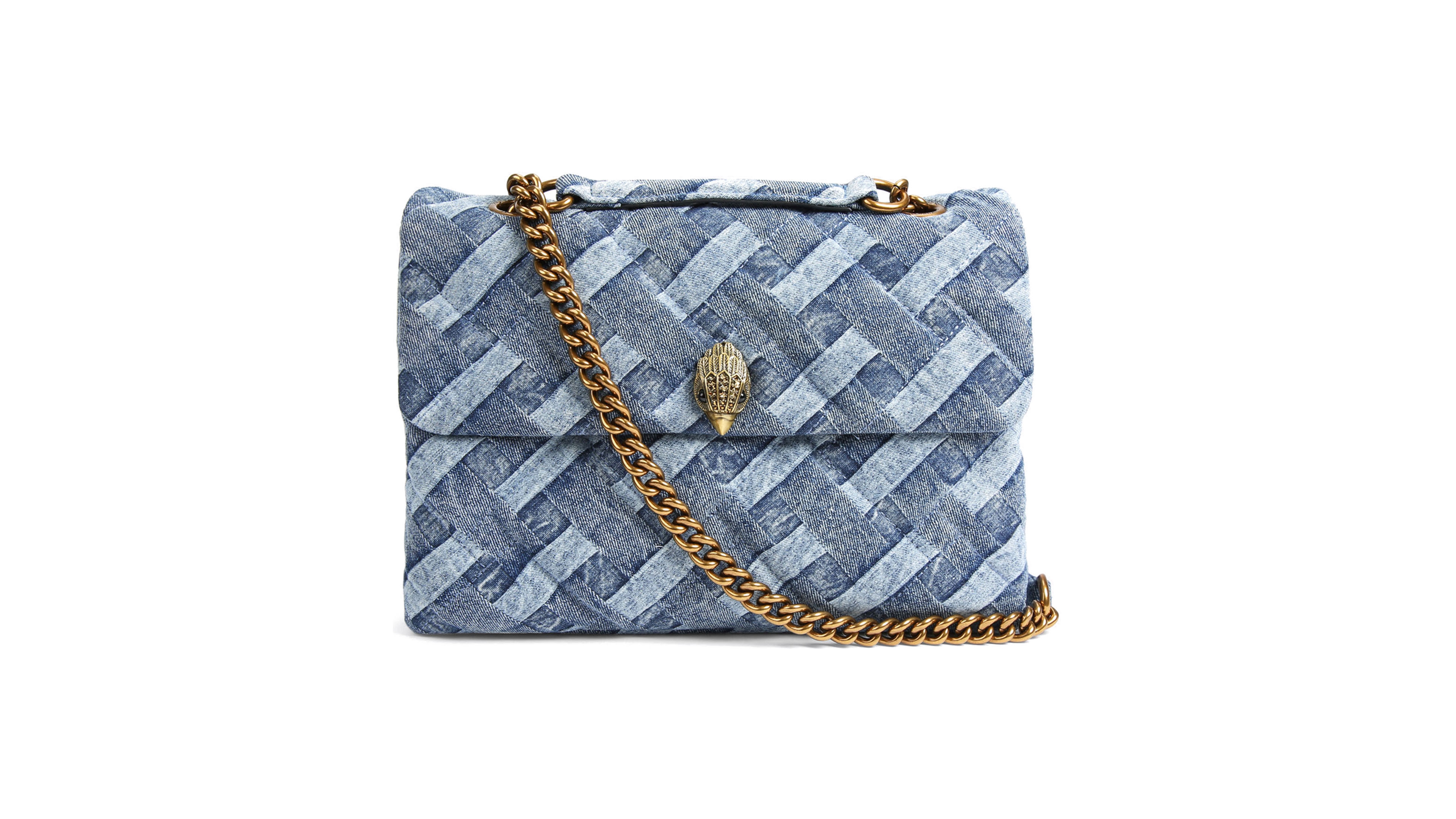 Kurt Geiger London Large Kensington Denim Shoulder Handbag