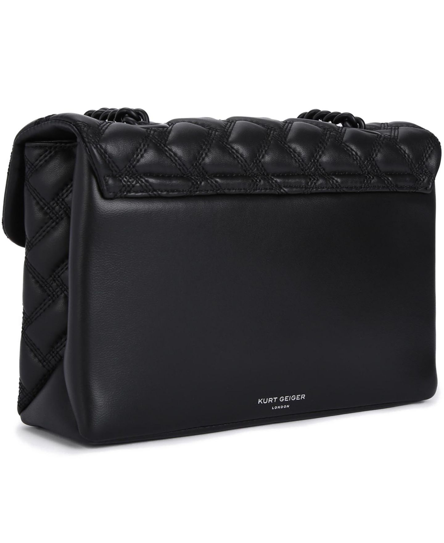 Женская сумка Kurt Geiger London Kensington Drench Medium Quilted Leather Shoulder, цвет: Чёрный — фото 5