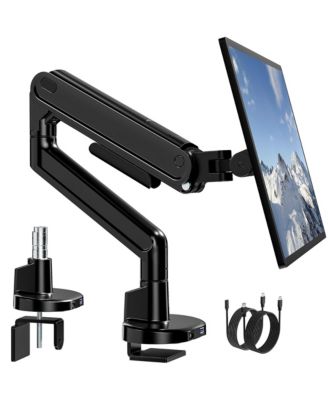Full Motion Monitor Arm USB Type-C Mount Fits 17-40" Monitors with VESA 75x75mm and 100x100mm