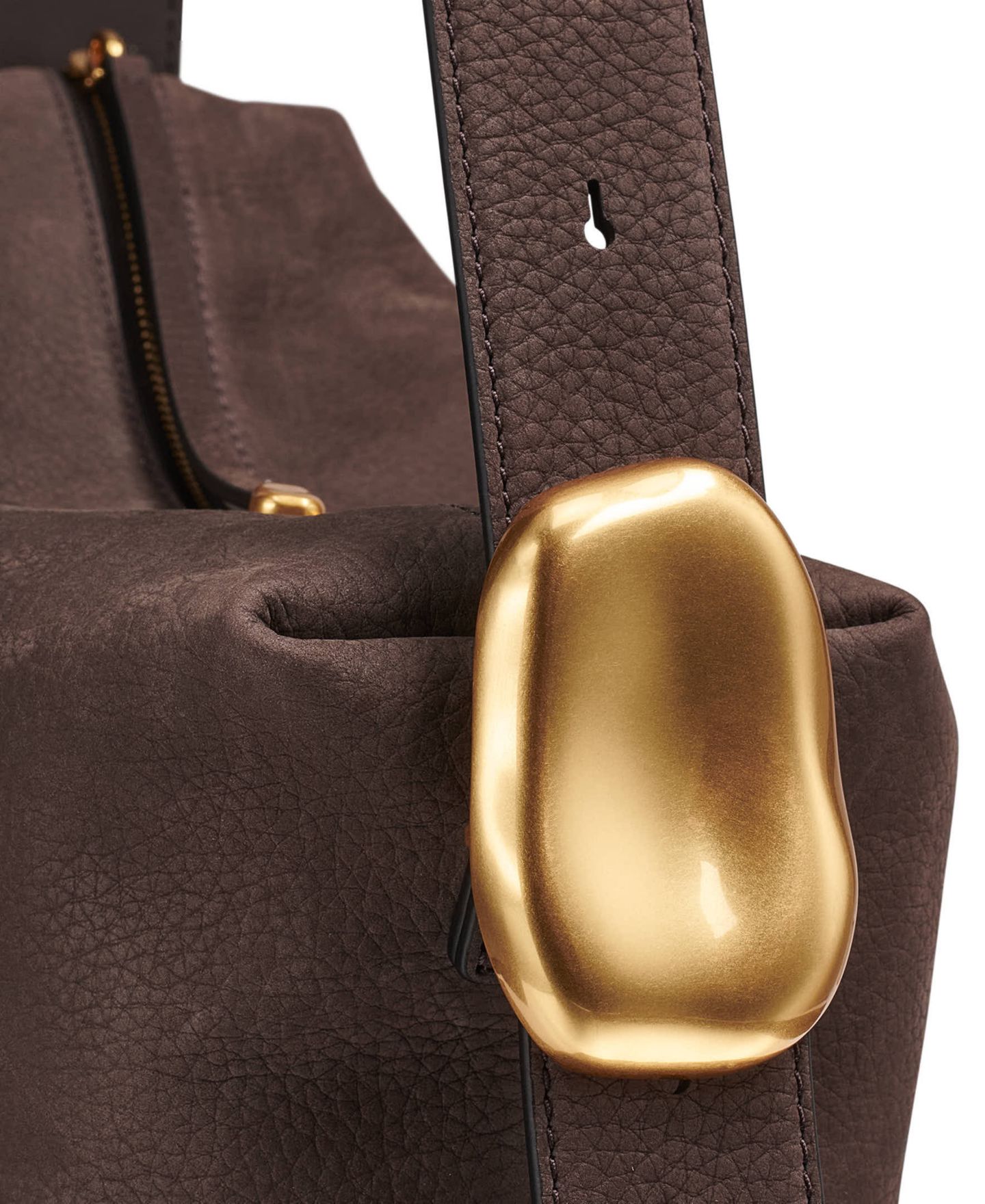 Женская сумка Donna Karan New York Heather Structured Medium Shoulder Handbag, цвет: Тёмно-коричневый — фото 6