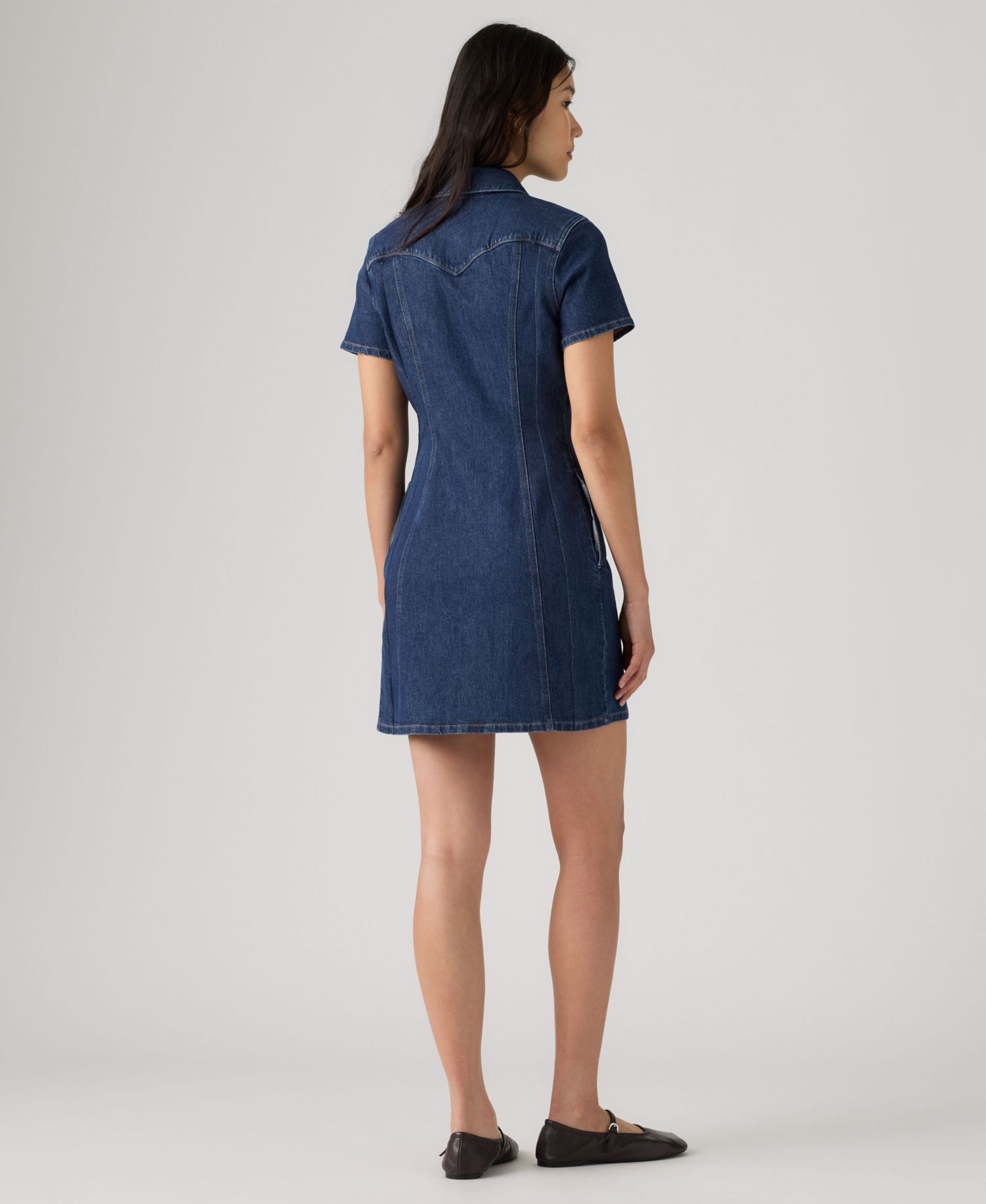 Women's Trace Western Denim Shirt Dress