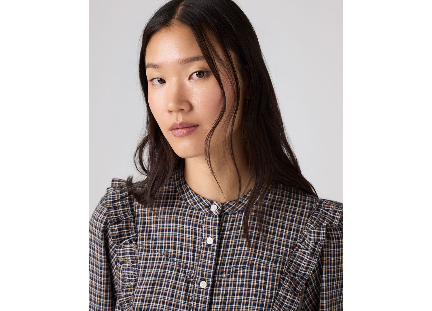 Women's Jessie Western Plaid Flannel Blouse